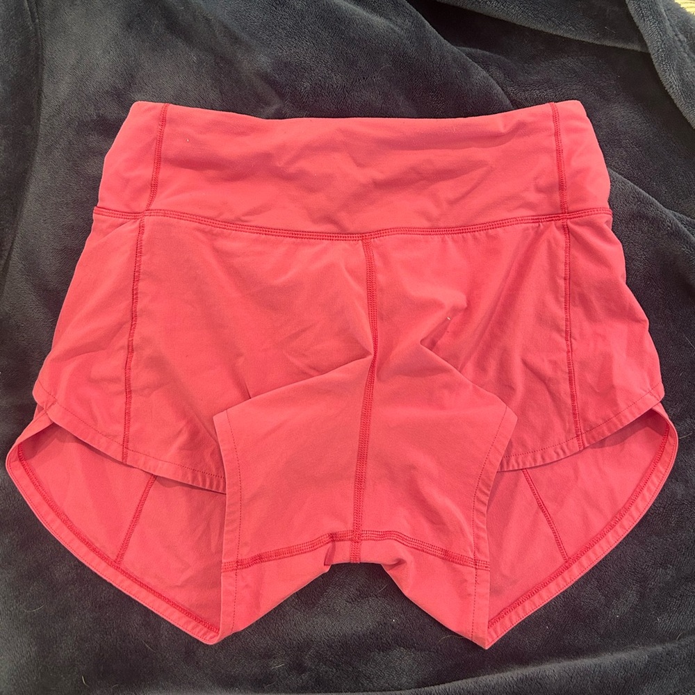 Lululemon Sonic Pink High Rise Speed Up Shorts